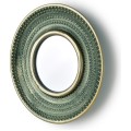 Kulaté nástěnné zrcadlo DAZ 29 cm zelené