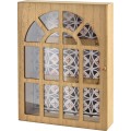 Skříňka na klíče STACY Window 28x21 cm hnědá