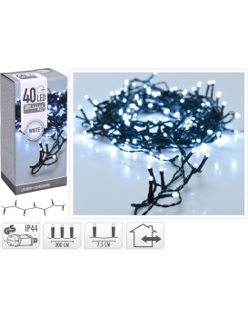 Světelný LED řetěz Danko 300 cm bílý studený