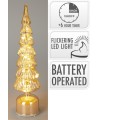 Vánoční LED světelná dekorace s časovačem Arin 40 cm zlatá