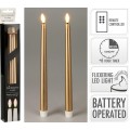 Sada 2 ks LED vysokých svíček s časovačem Aliya 27 cm zlatá