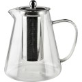 Skleněná čajová konvice PETER 1,3 l čirá/nerez