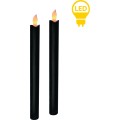Sada 2 ks LED svíček IDALIA černá