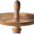 Dekorativní dvoupatrový podnos DAZ 30 cm hnědý