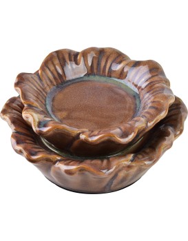 Keramický svícen Yarine 7 cm hnědý