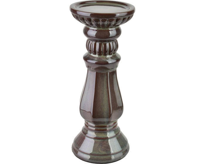 Keramický svícen Yarine 25,5 cm fialový/zelený