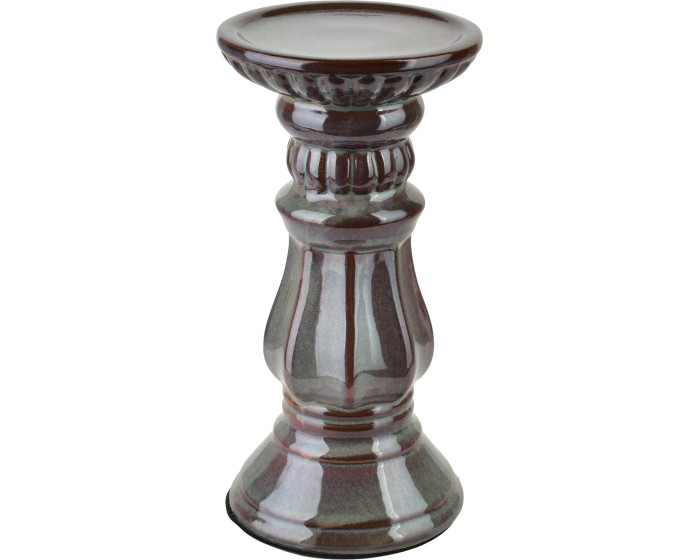 Keramický svícen Yarine 20,5 cm fialový/zelený