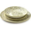 Porcelánová sada 18 ks talířů STRIPES BEIGE béžová