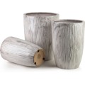 Sada 3 ks květináčů NEVA MARBLE X béžová