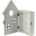 Dřevěná skříňka na klíče STACY Cottage 20x6x29,5 cm bílá
