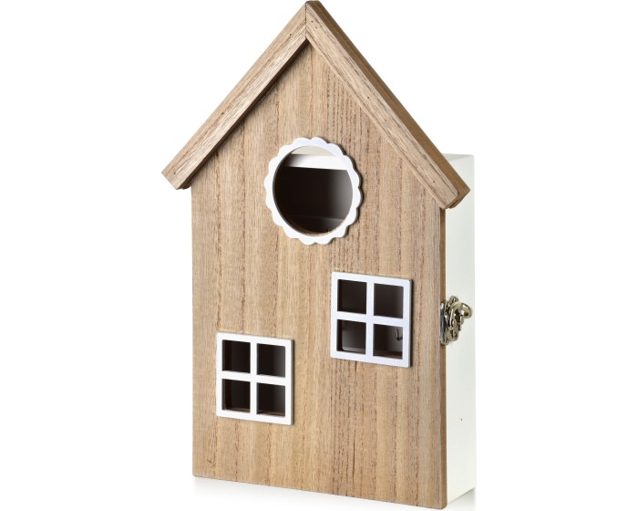 Dřevěná skříňka na klíče STACY Cottage 20x6x29,5 cm hnědá