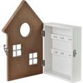 Dřevěná skříňka na klíče STACY Cottage 20x6x29,5 cm hnědá