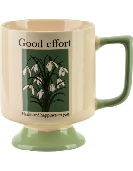 Porcelánový hrnek REJKA 300 ml krémový/zelený