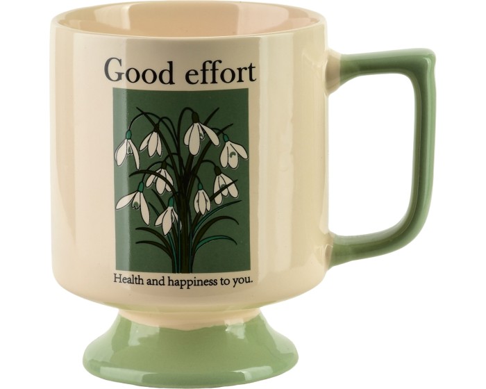 Porcelánový hrnek REJKA 300 ml krémový/zelený