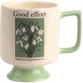 Porcelánový hrnek REJKA 300 ml krémový/zelený