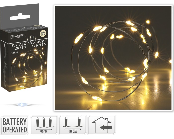Světelný LED řetěz Jared 90 cm teplý bílý