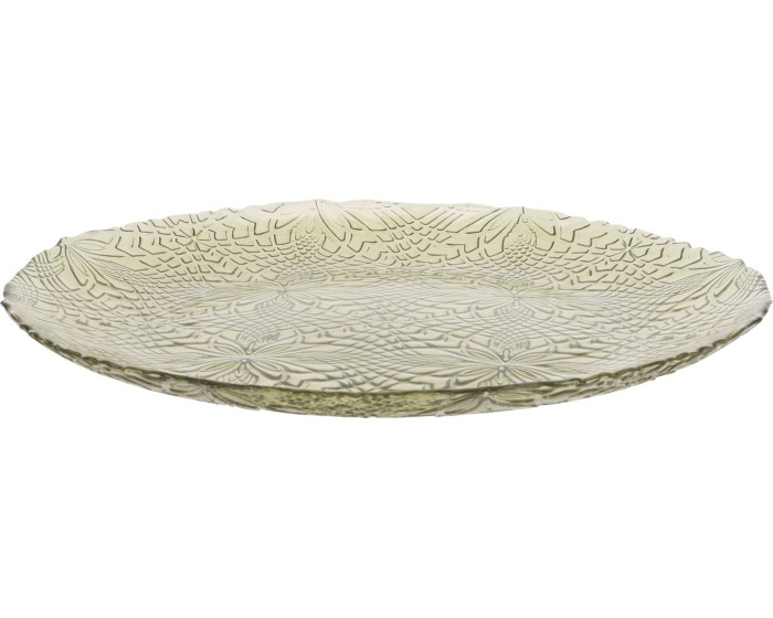 Skleněný servírovací talíř SIMPLICITY 28 cm zelený