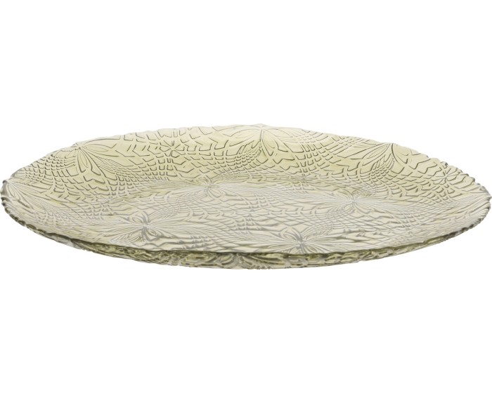 Skleněný servírovací talíř SIMPLICITY 32 cm zelený