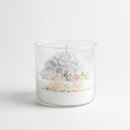Vosková svíčka ve skle PEONY 10x9 cm bílá