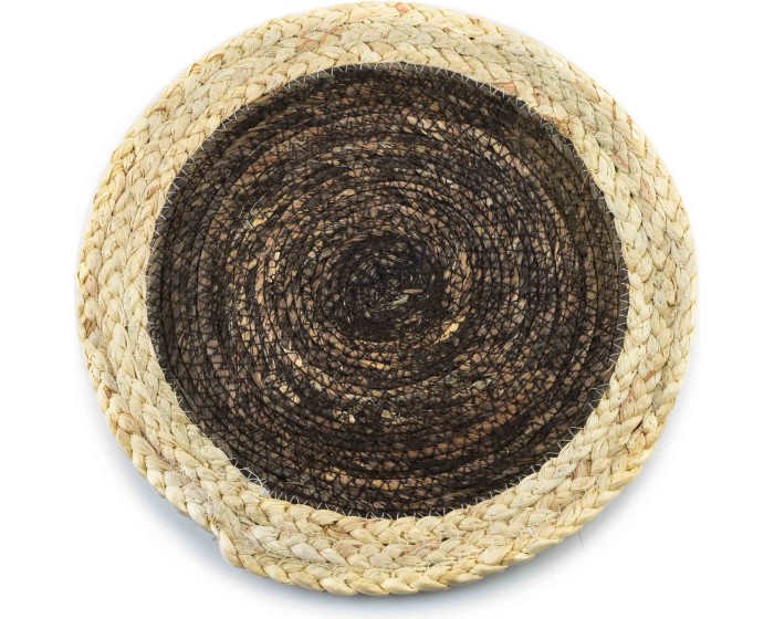 Podložka na stůl z mořské trávy Bali II 38 cm béžová/tmavě hnědá