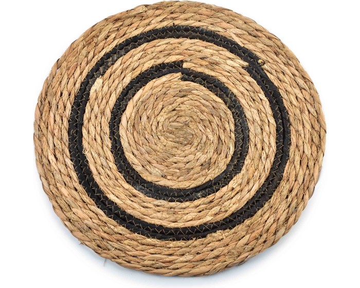 Podložka na stůl z mořské trávy Bali II 38 cm hnědá/černá