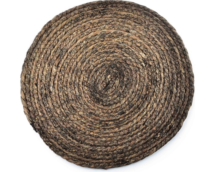 Podložka na stůl z mořské trávy Bali II 38 cm tmavě hnědá