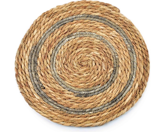 Podložka na stůl z mořské trávy Bali II 38 cm hnědá/šedá