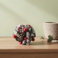 Vánoční závěsná kulová dekorace SANTA LILA 12 cm přírodní