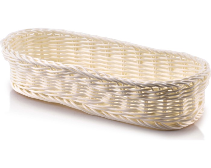 Oválný košík SINO 27x10x6 cm béžový