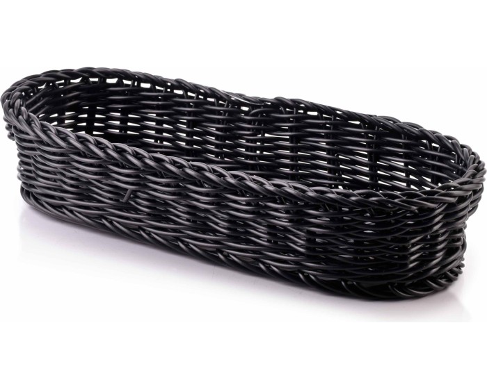 Oválný košík SINO 27x10x6 cm šedý