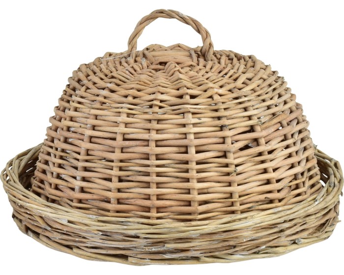Proutěný podnos s víkem GUSTAV 30x18 hnědý