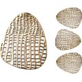 Sada podtácků pod hrnek 10 x 13 cm zlatá