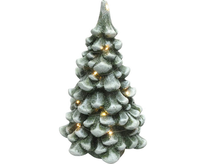 LED vánoční světelná dekorace stromek SANTA LILA 43 cm zelená