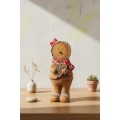 Vánoční LED figurka Perníček Santa Lila I 43,5 cm hnědá