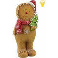 Vánoční LED figurka Perníček Santa Lila II 43,5 cm hnědá