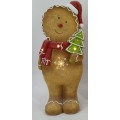 Vánoční LED figurka Perníček Santa Lila II 43,5 cm hnědá
