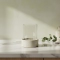 Svícen EVAM 14 cm čirý/béžový