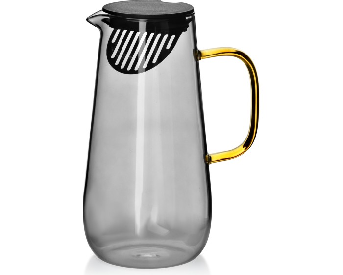 Skleněný džbán Semet 1,5 l šedý/zlatý