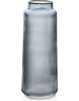 Skleněná váza Serenite 30 cm nebeská šedá/modrá