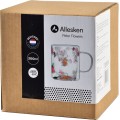 Skleněný hrnek PETER FLOWER 400 ml čirý/vícebarevný