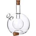 Skleněná láhev 2v1 PETER na olej 400 ml a ocet 50 ml čirá