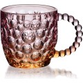 Skleněný hrnek VINI PEARL 350 ml fialový/hnědý