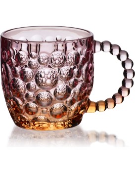 Skleněný hrnek VINI PEARL 350 ml fialový/hnědý