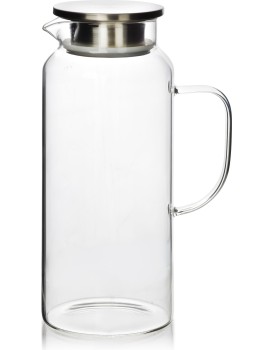 Skleněný džbánek s víkem CLARA 1,9 L transparentní