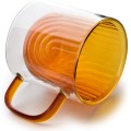 Skleněný hrnek PETER HONEY 320 ml čirý/medový