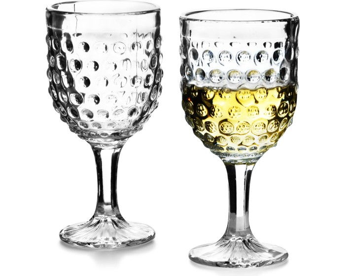 Sada 6 sklenic na víno ELISE DOTS 280 ml čirá