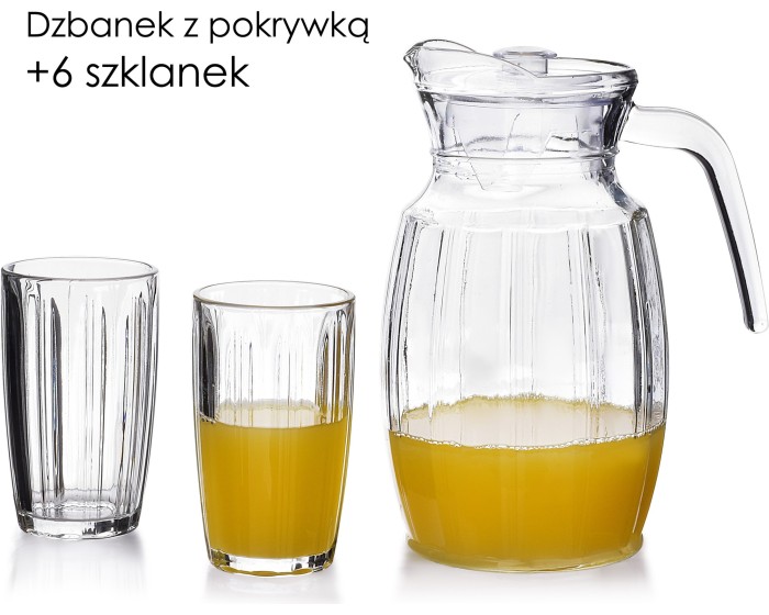Sada džbánu 2l a 6 ks skleniček 310 ml Sofia čirá