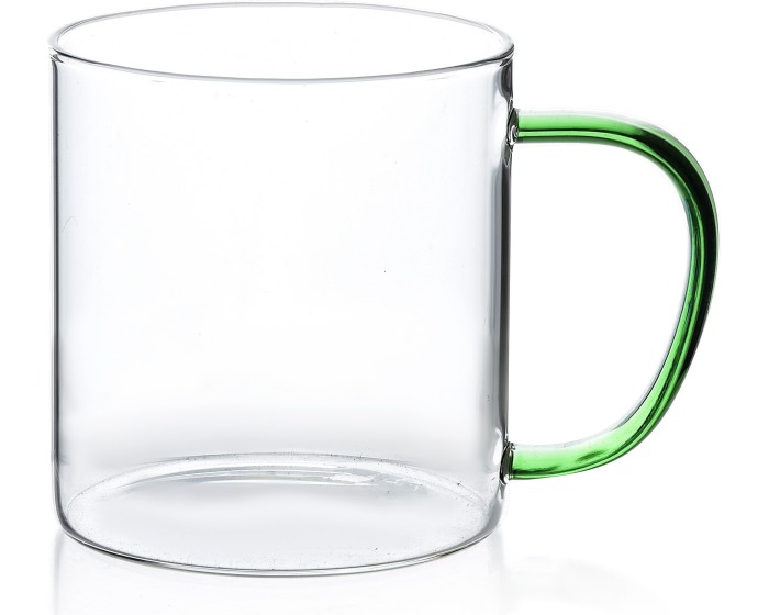 Skleněný hrnek PETER Green 450 ml čirý