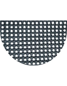 Rohožka půlkruhová HONEYCOMB 75 x 45 cm černá
