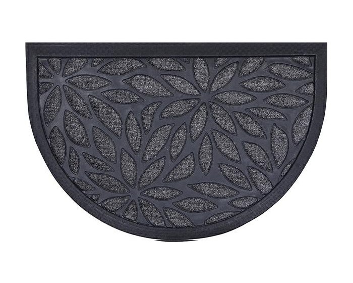 Půlkruhová rohožka PLANTS 40x60 šedá